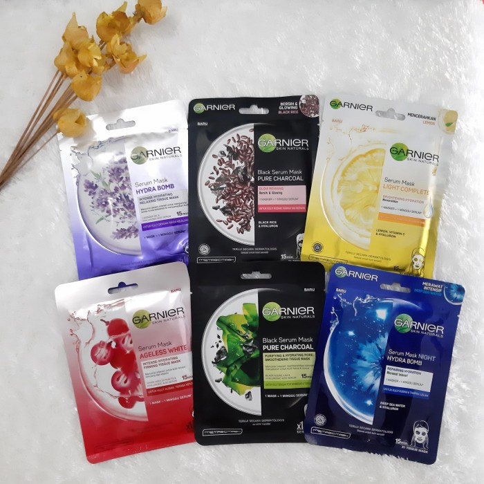 Masker Serum Sheet Serum Mask Garnier Aneka Varian