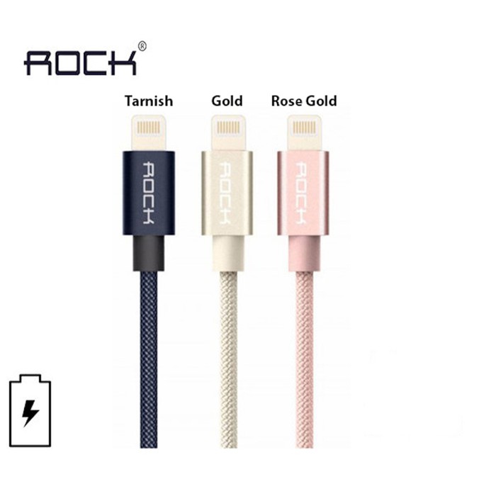 ROCK - METAL &amp; ROUND -LIGHTNING CABLE Original - Nylon Braided