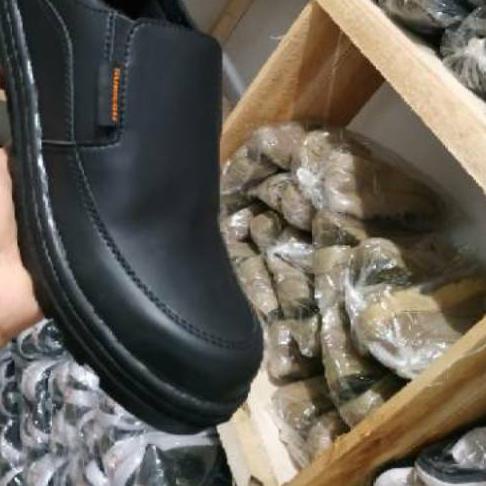 ➲ Sepatu Safety Septi Septy Sefti Safty Sefty Shoes Pria Slip On Slop Tanpa Tali ✱