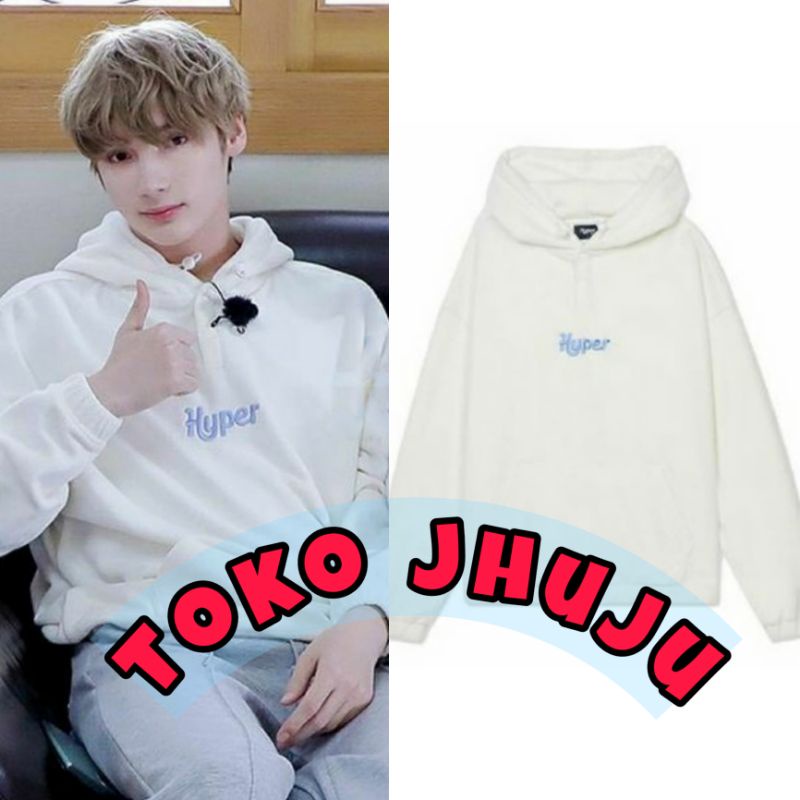 Hoodie Jumper TXT Hueningkai Style Huper sablon Ungu