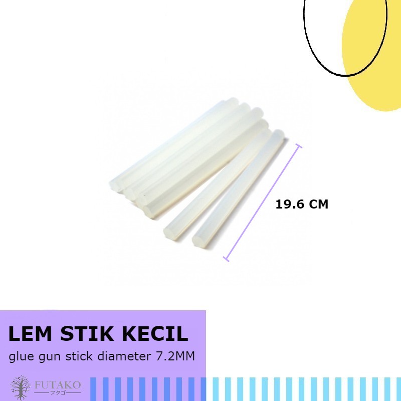 

Lem Bakar Tembak Kecil (Refill) Glue Stick 1PCS 7.2MM Panjang 19.6 CM LEM STIK glue gun stick HARGA UNTUK 5 PCS