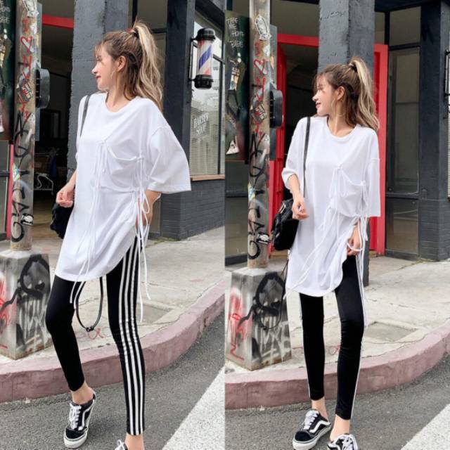 Striped Stretch Leggings Erato Legging Wanita Celana Striped Stretch Leggings Erato Legging Wanita Celana