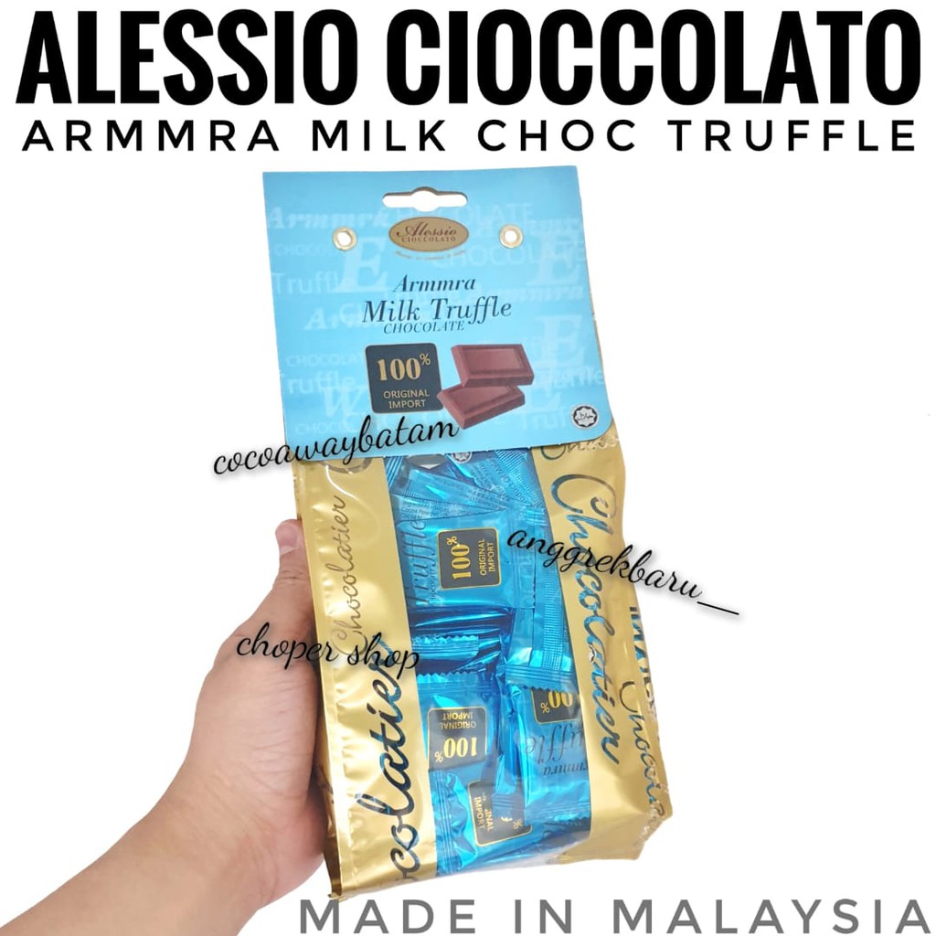 

Cokelat Alessio Armmra Milk Choco Truffle 180gram