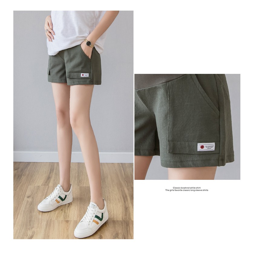 Hyren.id P21 Celana Pendek Hamil Santai Katun Import Pakaian Fashion Short Pants Maternity