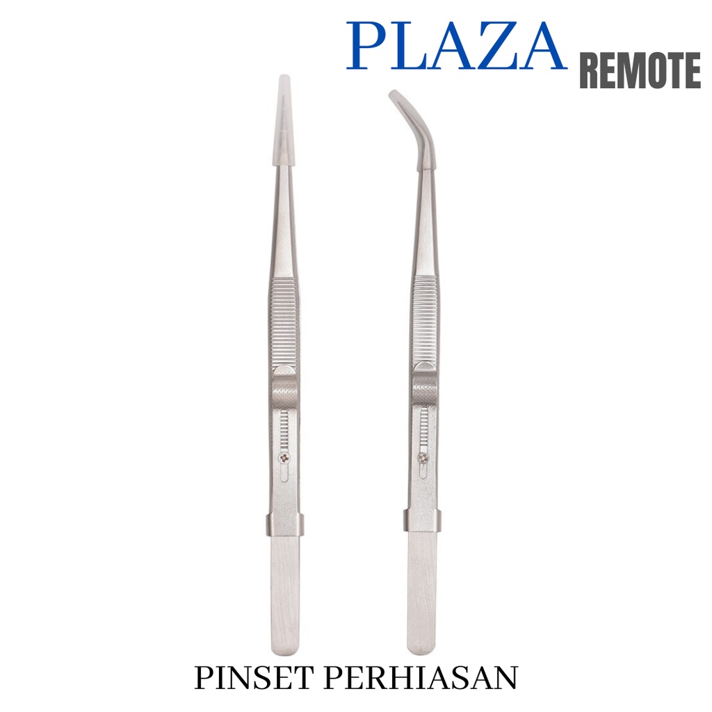 PINSET TANG PENJEPIT STAINLESS STEEL PRESISI PERMATA BERLIAN DIAMOND ADA PENGUNCI MODEL CURVE BENGKOK