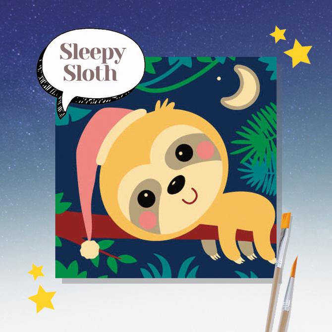 

Diy Paint By Number For Kids - Sleepy Sloth