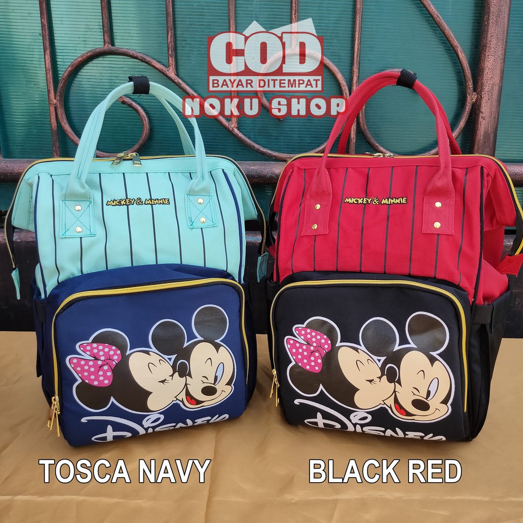 Diaper Bag Disney - Tas Popok Perlengkapan Bayi Motif Mickey Minnie