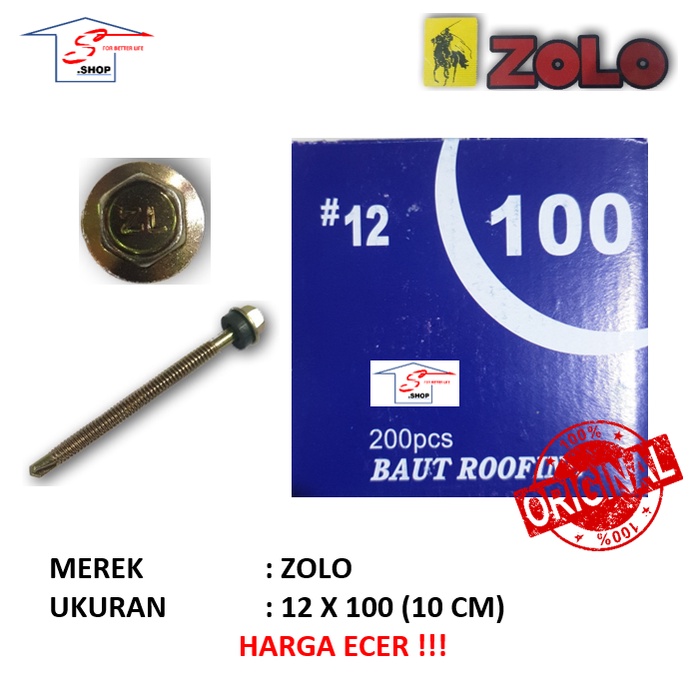 Sekrup Roofing / Baut Roofing 12 x 100 (10 cm) ZOLO (ECER)