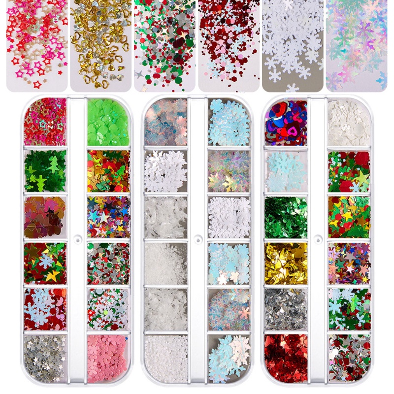 Siy Serpihan Sequin Glitter 3d Aneka Warna Untuk Dekorasi Nail Art