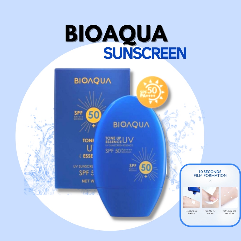 BIOAQUA UV Sunscreen Sunblock Wajah Sun Protection SPF 50++ pencerah pembersih muka