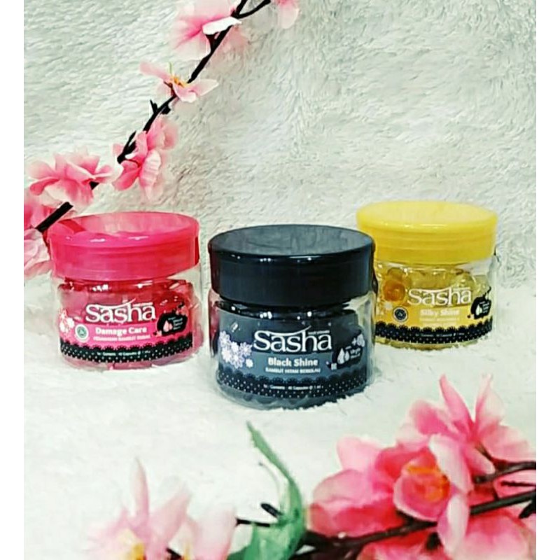 SASHA VITAMIN RAMBUT JAR ISI 40 - VITAMIN RAMBUT SASHA ORIGINAL 100%
