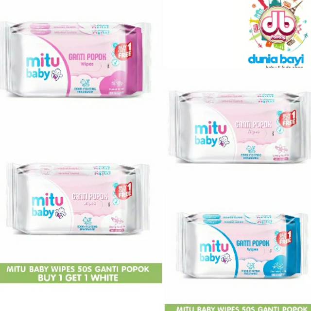 Mitu Wipes 50s Bogof /Tisu Basah Bayi/Wipes Mitu