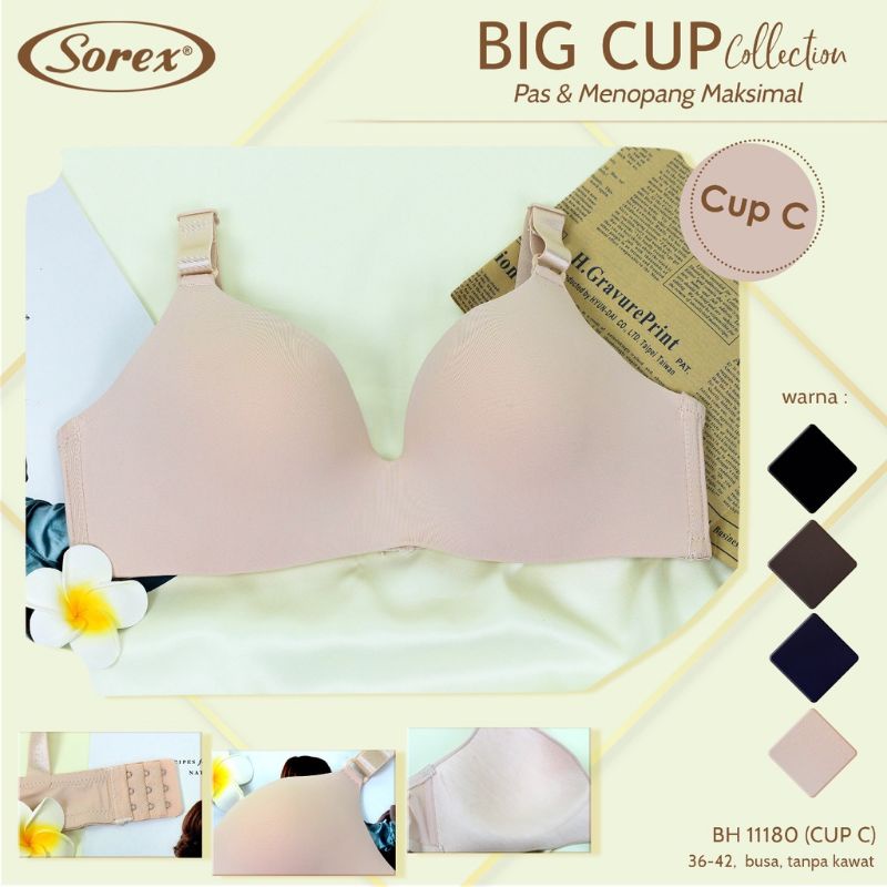 Bh Bra Sorex Seamless Lembut BIG CUP 36-42 Premium/Bra Sorex Best Seller/Bh Cup Jumbo Sorex