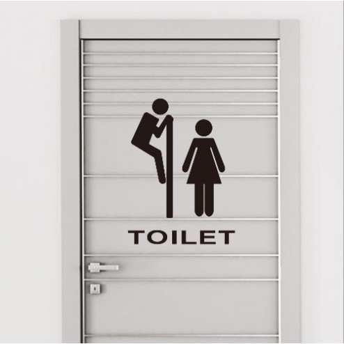 wallstiker / stiker toilet / stiker dinding / stiker pintu - AE