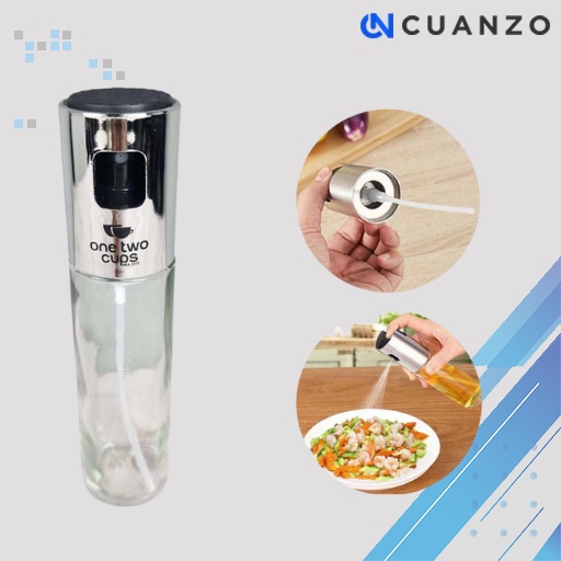 One Two Cups Botol Minyak Spray Olive Oil BBQ Food 100ml / Botol Spray Minyak Goreng Kaca Stainless Steel Tempat Minyak / Botol Semprot Sprayer Minyak Zaitun Minyak Kelapa Tahan Karat / Semprotan Tempat Minyak Kemiri Goreng / Spray Pump Botol Murah Ori