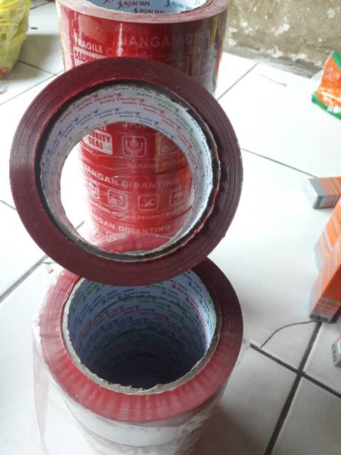 Lakban Goal Tape Jangan Dibanting 2Inch / 48mm Panjang 100 yard(100 M)