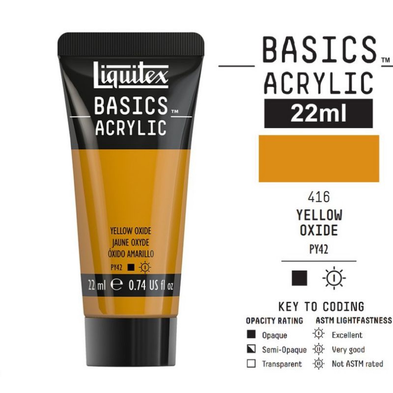 

LIQUITEX BASICS ACRYLIC 22 ML YELLOW OXIDE