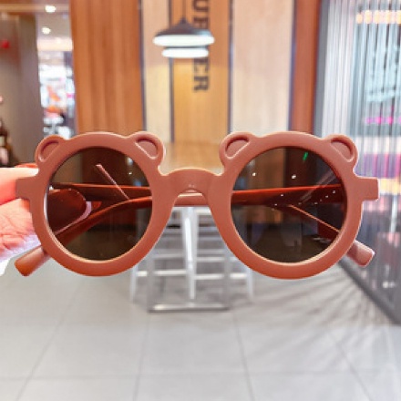 OSM JKT F5294 Kacamata Anak Telinga Beruang / Kacamata Anak New Trend / Fashion Anak Terbaru / Kacamata Fashion Anak-Coklat