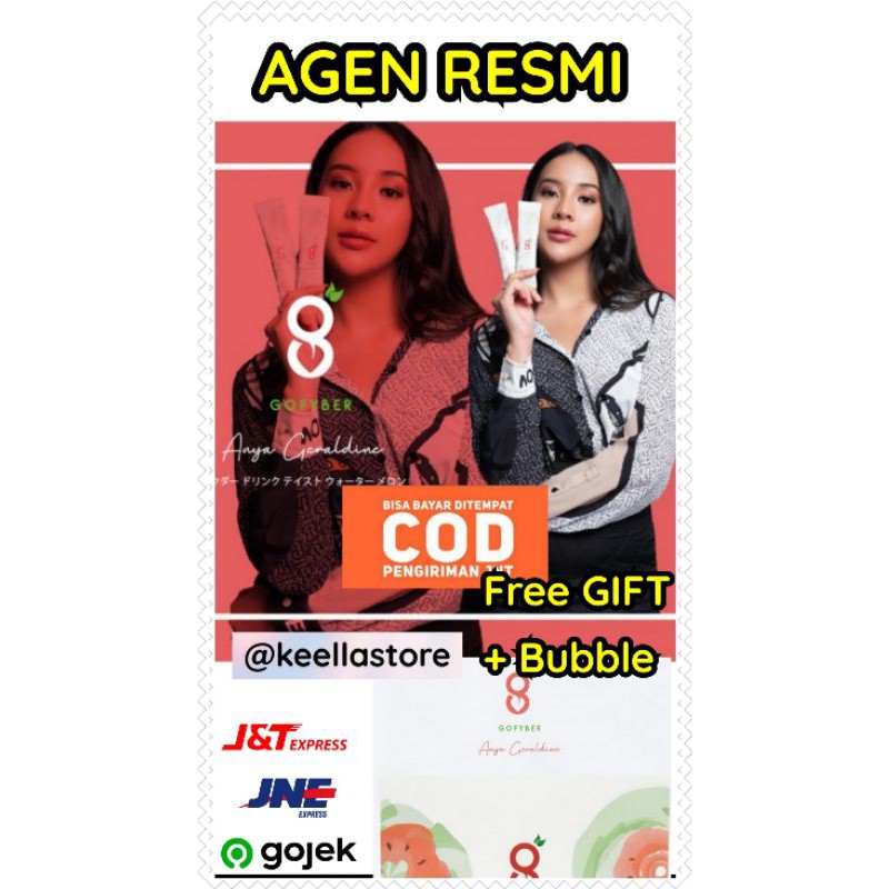 GOFYBER Watermelon BY ANYA GERALDINE isi 15 sachet diet detox rasa semangka rahasia tubuh ideal