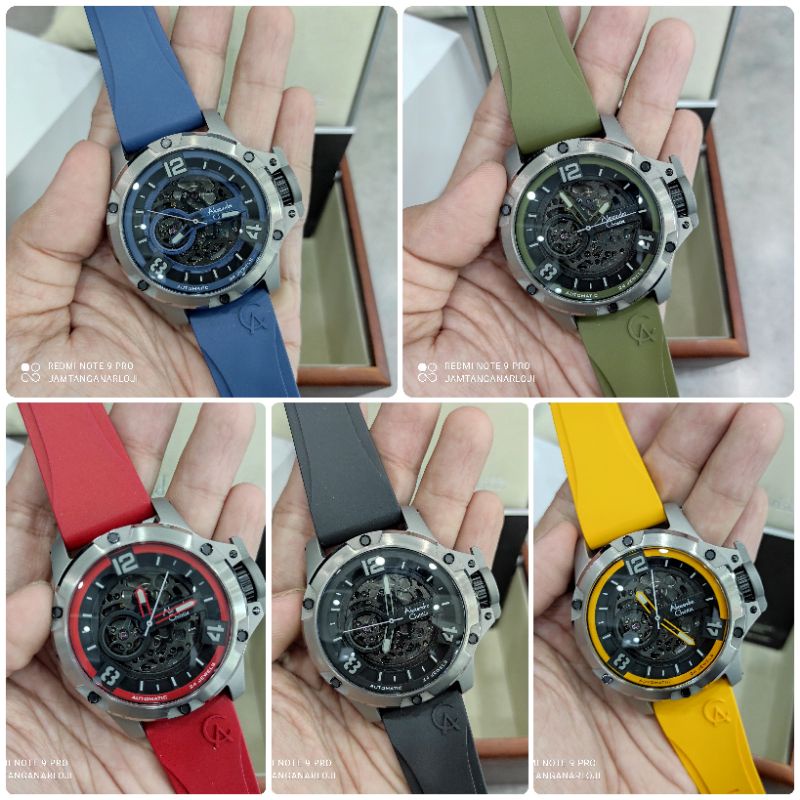 JAM TANGAN PRIA ALEXANDRE CHRISTIE AC 6295 TITANIUM NEW AC6295 AUTOMATIC ORIGINAL GARANSI RESMI 1 TA