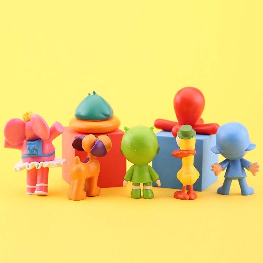 [Elegan] Pocoyo Action Figure Figurine Mainan Hadiah Ornamen Desktop Burung Miniatur Gajah Figure Mainan