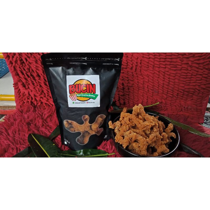 

kripik usus dan kulit crispy