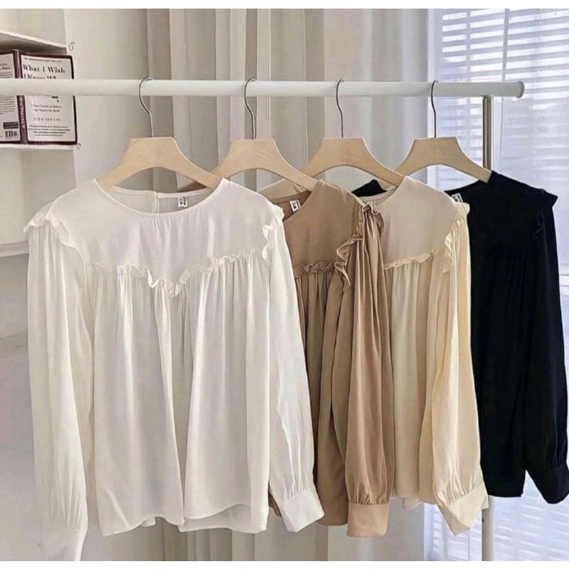 Saka Blouse/ Atasan Polos Rayon Premium/ Atasan Rayon Viscose