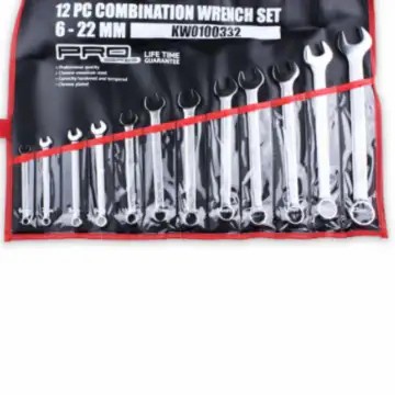 Set Kunci Ring Pas Krisbow 6-22mm 12 pc Tool Kombinasi Chrome Vanadium