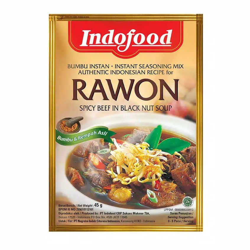 

Indofood Bumbu Rawon 45 gr