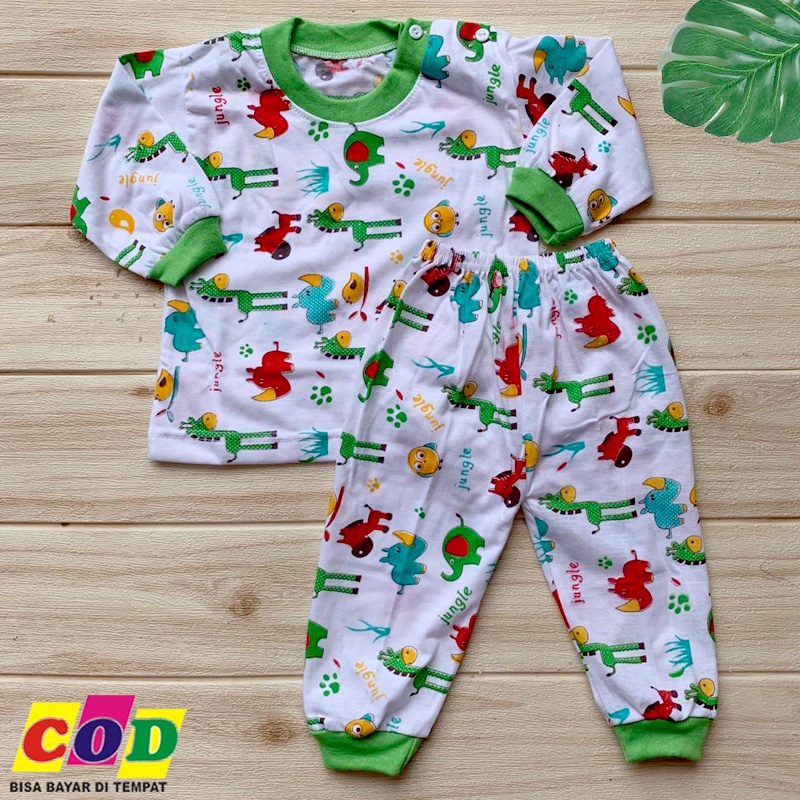 Setelan Piyama Bayi Baju Bayi Kaos Oblong lengan panjang Anak usia 6-12 Bulan Almeera Baby and Kids