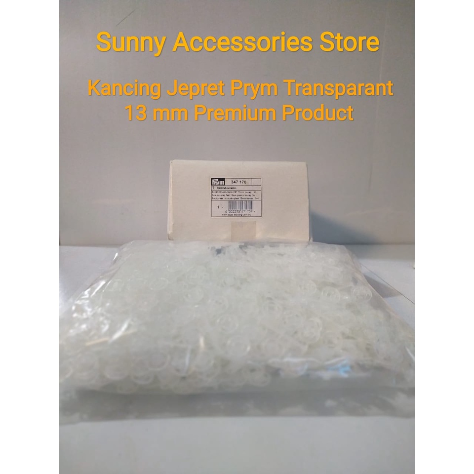 

Kancing Jepret Prym Transparant 13 mm *Original Product*(1 Box=1000 Set)