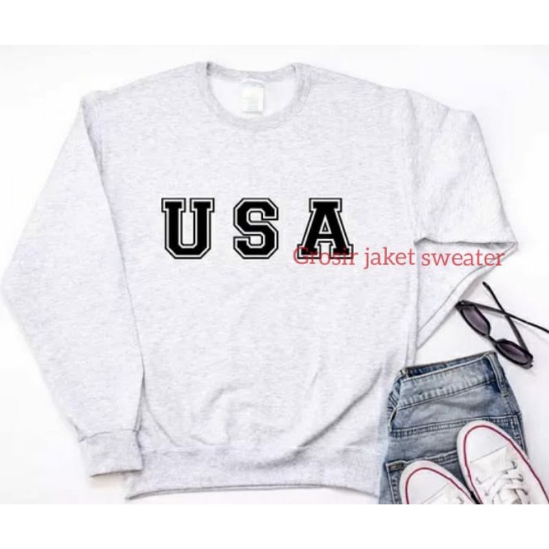 Jaket sweater basic pria wanita (USA)