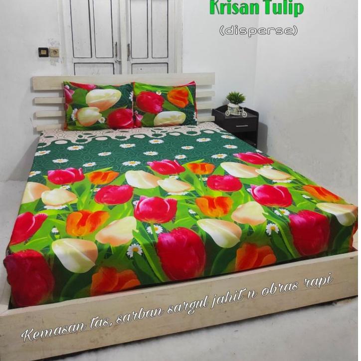 Terbatas sprei motif bunga Tulip 7MG