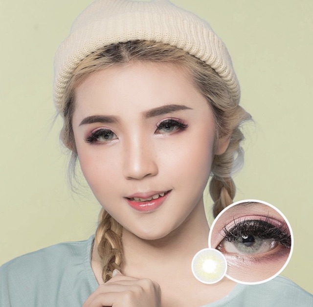 Kawaii elza gray brown blue softlens korea