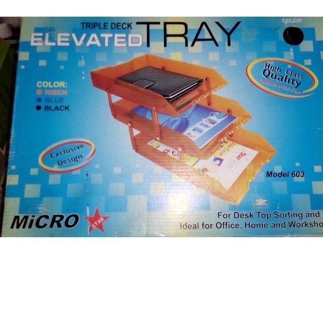 

Box File | Letter Tray / Bak Surat 3 Susun Merk Microtop 603