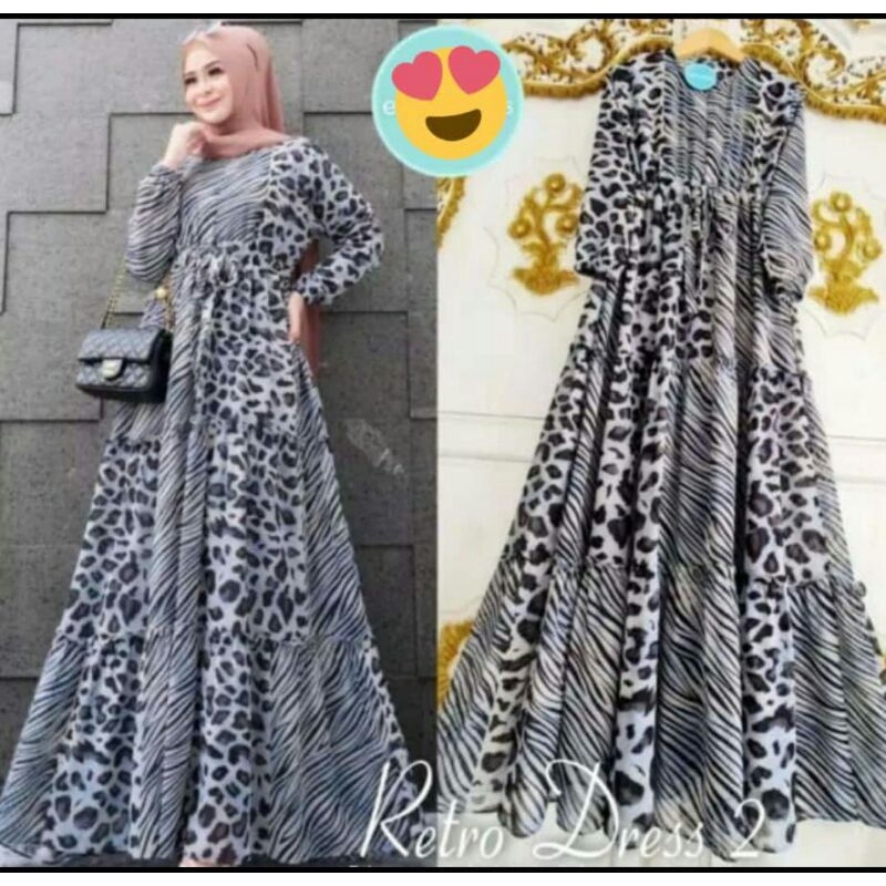 gamis ceruty busui Xl Ld 110 dress muslim ceruty fashion muslim motif leopard dress ceruti premium