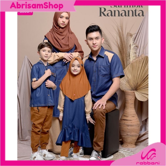 ORI RABBANI SARIMBIT SARANG COUPLE kinanta Tunik kemeja kemko lengan panjang anak dewasa pria wanita