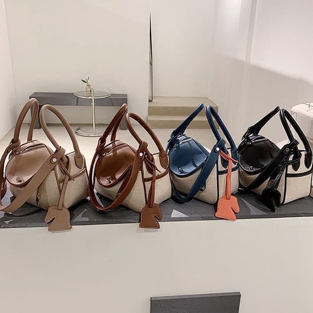 BJ63956 - BLACK/BLUE/BROWN/KHAKI - TAS SLEMPANG FREE GANTUNGAN TOTEBAG HANDBAG TOP HANDLE WANITA FASHION IMPORT MODIS ELEGAN TERMURAH TERLARIS TERBARU BAGSTORE JAKARTA  ZCJ3956 EL5945 JTF622 LT2024 BQ3365 CR7815