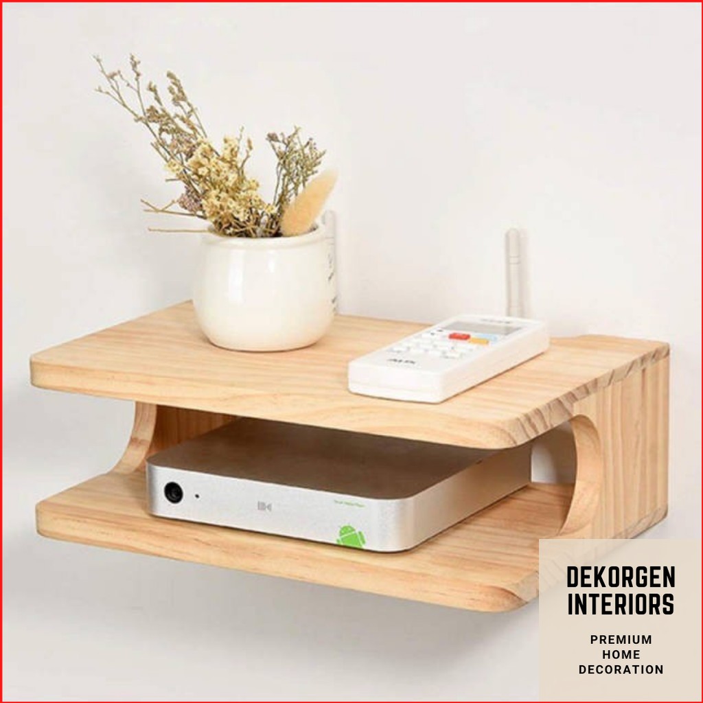 Kotak Wifi Rak Penyimpanan Router Wifi Kotak Penyimpan Wifi Booster TV Rak Dinding Hiasan Dinding