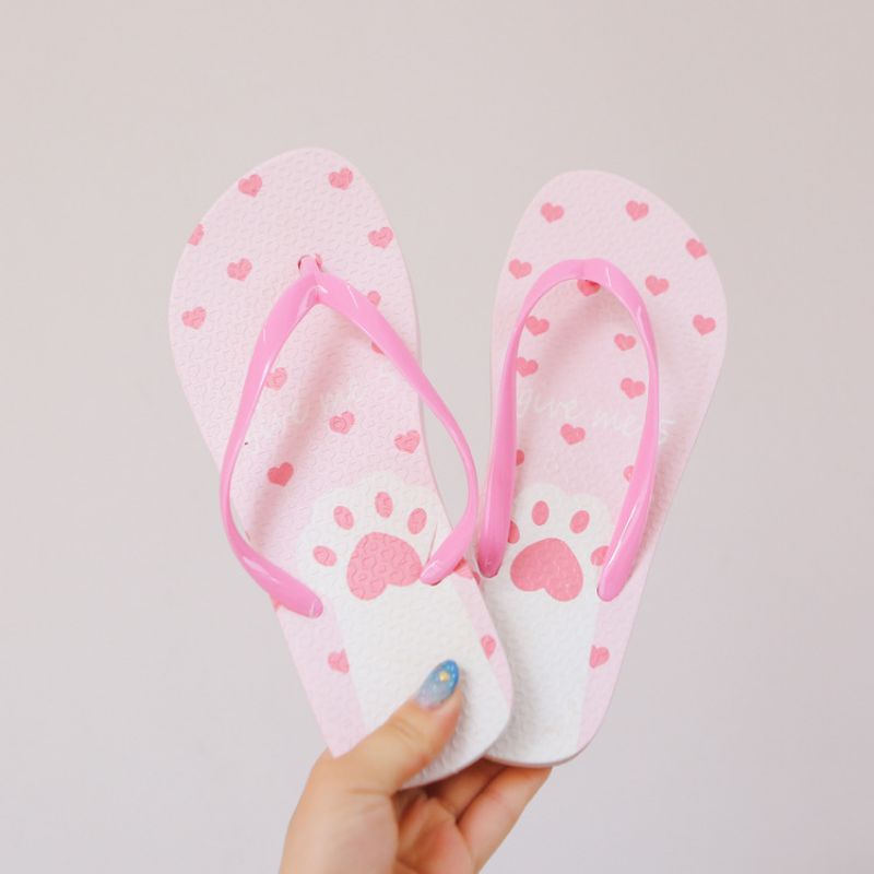 Sandal Motif kaki kucing love