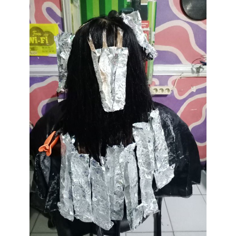 Alumunium foil roll highlight rambut