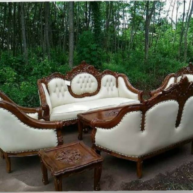 Kursi tamu monaco ganesha sofa jok ukir jati