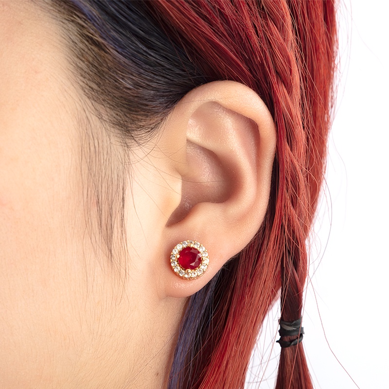 [AXIER PROMO]-Anting Tusuk Xuping Lapis Emas Zirkon Hias Untuk Remaja Perempuan Dan Wanita-4