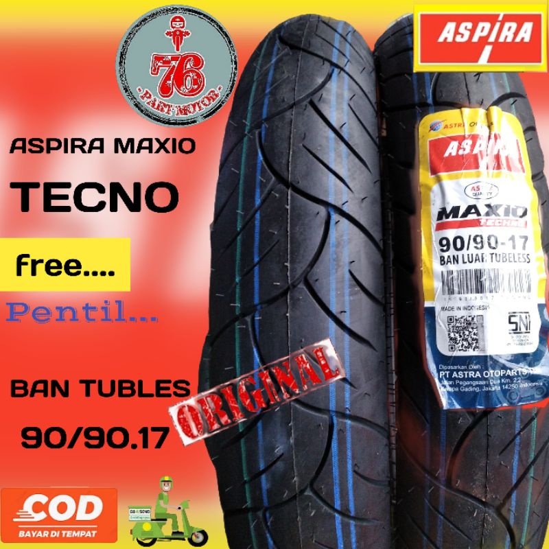 BAN TUBLES ASPIRA TECNO 80/90.17 FREE PENTIL