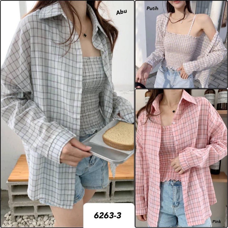 BAJU BANGKOK IMPORT/ ready bkk/ kemeja tartan flanel import high quality/ kemeja import