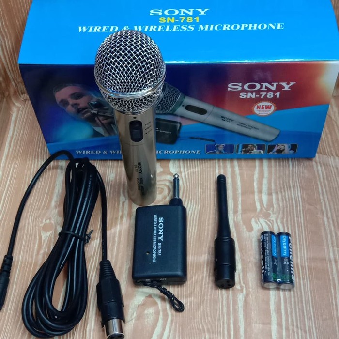 SONY SN 781 Mic Microphone Bisa Wireless Dan Kabel new