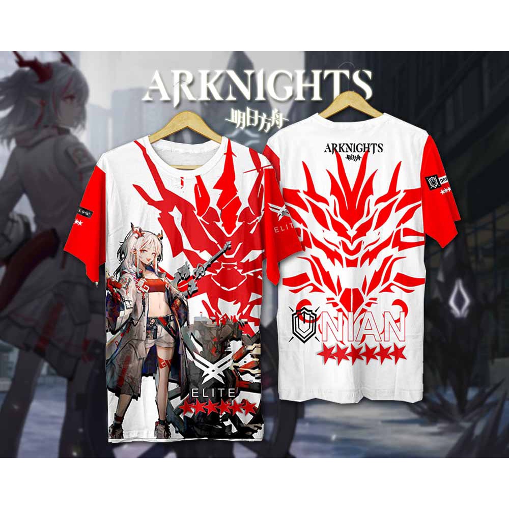 Baju Kaos Anime Game ARKNIGHTS NIAN Full Print