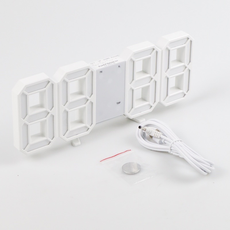 Taffware Jam Meja LED Digital Clock - TS-S60-W - White