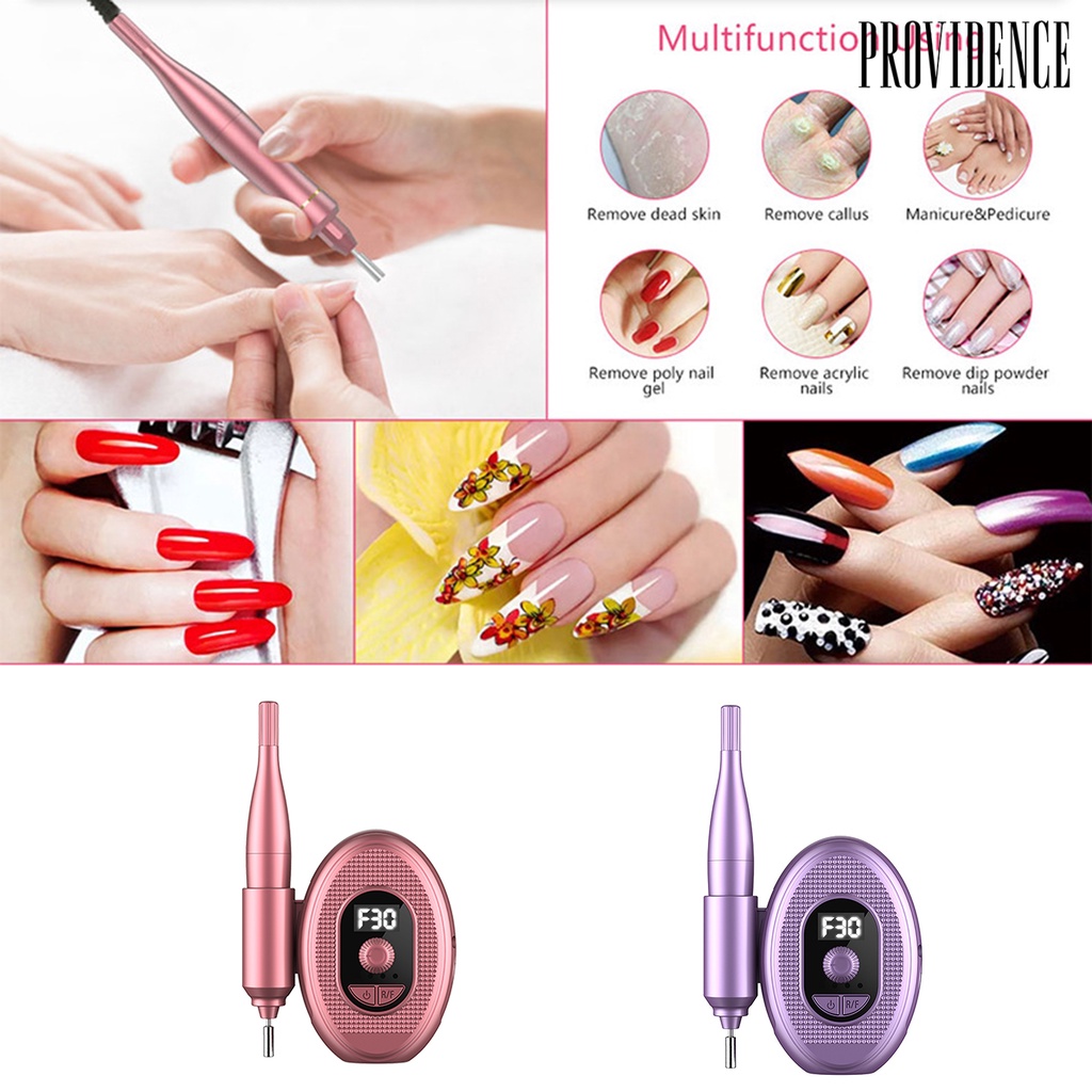 Providence Mesin Bor Poles Kuku Elektrik Portable Usb Rechargeable Untuk Salon / Manicure