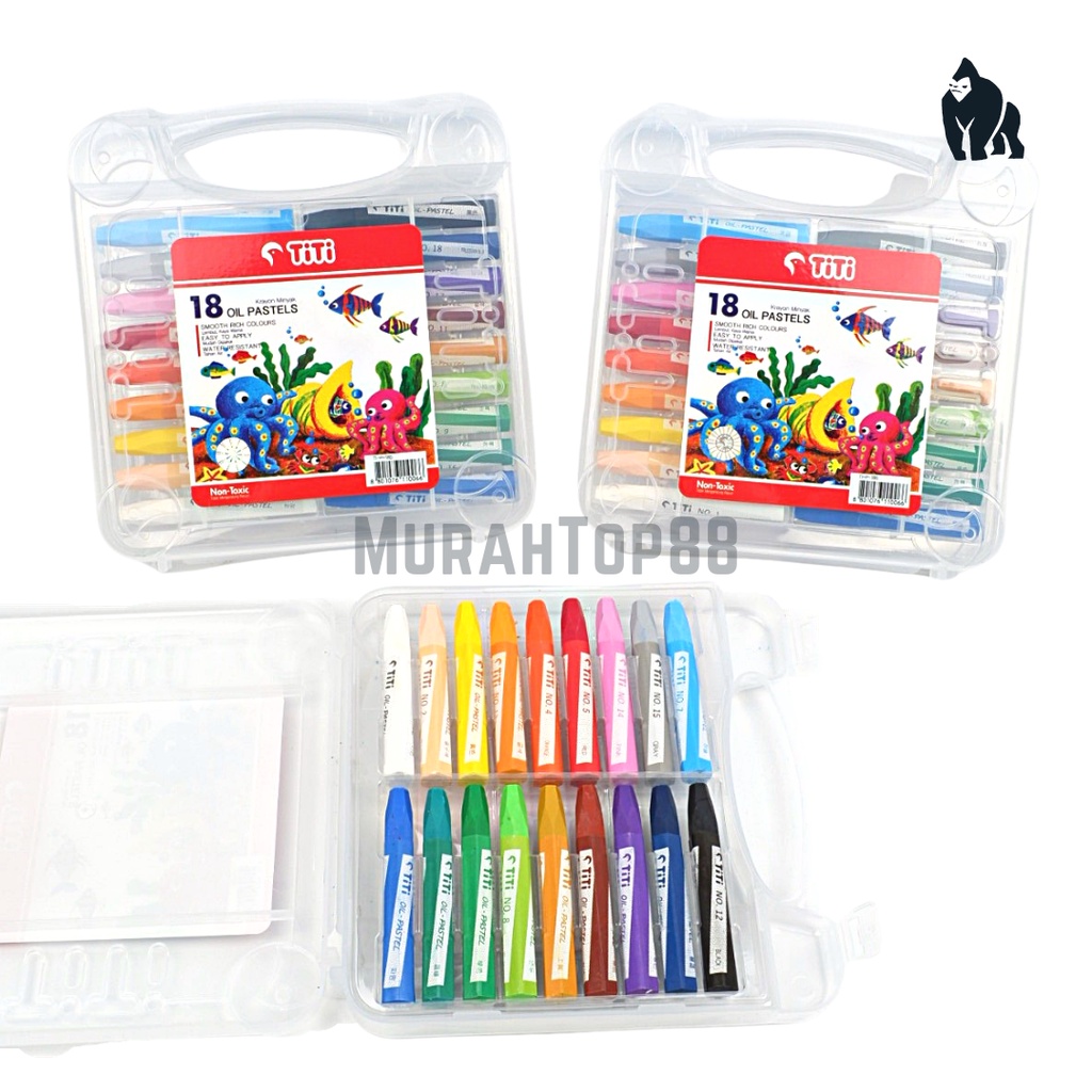 

Crayon Titi 18 Warna Oil Pastel / Krayon Mewarnai 18 W [HARGA PER SET] RB9